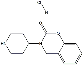 2H-1,3-Benzoxazin-2-one,3,4-dihydro-3-(4-piperidinyl)-,hydrochloride 구조식 이미지