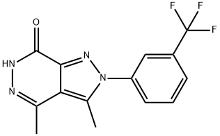 3,4-dimethyl-2-[3-(trifluoromethyl)phenyl]-2,6-dihydro-7H-pyrazolo[3,4-d]pyridazin-7-one 구조식 이미지