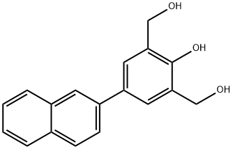 1,3-벤젠다이메탄올,2-하이드록시-5-(2-나프탈레닐)- 구조식 이미지