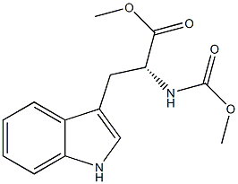 N-(Methoxycarbonyl)-D-tryptophan methyl ester Structure