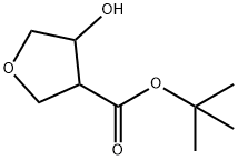 tert-butyl 4-hydroxytetrahydrofuran-3-carboxylate 구조식 이미지