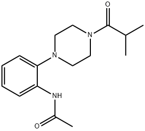 N-[2-(4-isobutyryl-1-piperazinyl)phenyl]acetamide 구조식 이미지