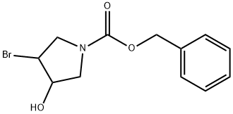 1-Pyrrolidinecarboxylic acid, 3-bromo-4-hydroxy-, phenylmethyl ester Structure