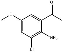 1-(2-Amino-3-bromo-5-methoxy-phenyl)-ethanone 구조식 이미지