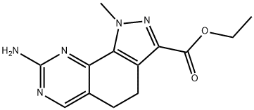 ethyl 8-amino-1-methyl-4,5-dihydro-1H-pyrazolo[4,3-h]quinazoline-3-carboxylate Structure