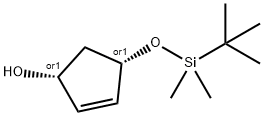 2-Cyclopenten-1-ol, 4-[[(1,1-dimethylethyl)dimethylsilyl]oxy]-, cis- Structure