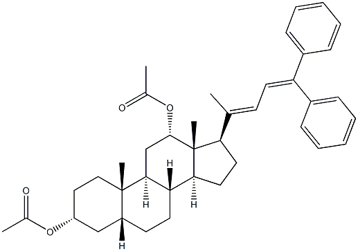 (3alpha,5beta,12alpha)-24,24-Diphenylchola-20(22),23-diene-3,12-diol 3,12-diacetate Structure