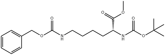D-Lysine, N2-[(1,1-dimethylethoxy)carbonyl]-N6-[(phenylmethoxy)carbonyl]-, methyl ester Structure