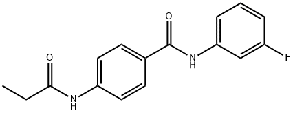 N-(3-fluorophenyl)-4-(propanoylamino)benzamide Structure