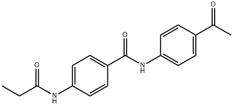 N-(4-acetylphenyl)-4-(propanoylamino)benzamide Structure