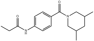 N-{4-[(3,5-dimethylpiperidin-1-yl)carbonyl]phenyl}propanamide Structure