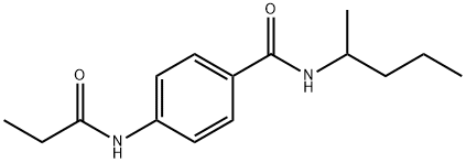 N-(pentan-2-yl)-4-(propanoylamino)benzamide 구조식 이미지