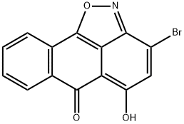3-bromo-5-hydroxy-6H-anthra[1,9-cd]isoxazol-6-one 구조식 이미지