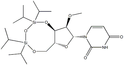 Uridine,  2'-O-methyl-3',5'-O-[1,1,3,3-tetrakis(1-methylethyl)-1,3-disiloxanediyl]- Structure