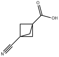 3-Cyanobicyclo[1.1.1]pentane-1-carboxylicacid Structure