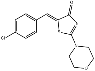 (5Z)-5-(4-chlorobenzylidene)-2-(morpholin-4-yl)-1,3-thiazol-4(5H)-one Structure