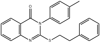 3-(4-methylphenyl)-2-[(2-phenylethyl)sulfanyl]quinazolin-4(3H)-one 구조식 이미지