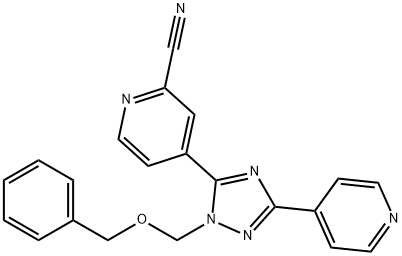 4-(1-((benzyloxy)methyl)-5-(pyridin-4-yl)-1H-1,2,4-triazol-3-yl)picolinonitrile Structure