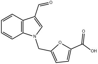 5-((3-Formyl-1H-indol-1-yl)methyl)furan-2-carboxylic acid Structure