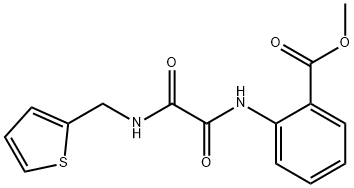 methyl 2-(2-oxo-2-((thiophen-2-ylmethyl)amino)acetamido)benzoate 구조식 이미지