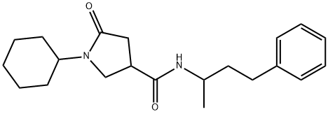 1-cyclohexyl-5-oxo-N-(4-phenylbutan-2-yl)pyrrolidine-3-carboxamide Structure