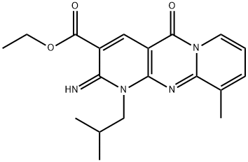 ethyl 2-imino-1-isobutyl-10-methyl-5-oxo-1,5-dihydro-2H-dipyrido[1,2-a:2,3-d]pyrimidine-3-carboxylate Structure