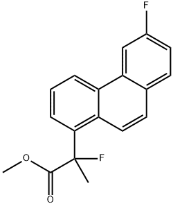 Methyl 2-fluoro-2-(6-fluorophenanthren-1-yl)propanoate 구조식 이미지