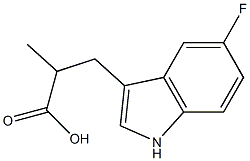 3-(5-Fluoro-1H-indol-3-yl)-2-methyl-propionic acid 구조식 이미지