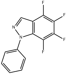 4,5,6,7-Tetrafluoro-1-phenyl-1H-indazole 구조식 이미지