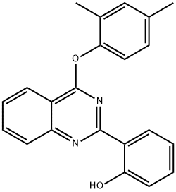 2-[4-(2,4-dimethylphenoxy)quinazolin-1-ium-2-yl]phenolate 구조식 이미지