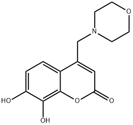 7,8-dihydroxy-4-(morpholin-4-ylmethyl)-2H-chromen-2-one Structure