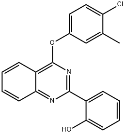 2-[4-(4-chloro-3-methylphenoxy)-2-quinazolinyl]phenol 구조식 이미지
