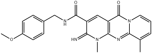 2-imino-N-(4-methoxybenzyl)-1,10-dimethyl-5-oxo-1,5-dihydro-2H-dipyrido[1,2-a:2,3-d]pyrimidine-3-carboxamide Structure