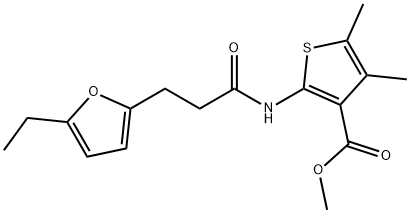 methyl 2-{[3-(5-ethylfuran-2-yl)propanoyl]amino}-4,5-dimethylthiophene-3-carboxylate Structure