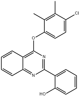 2-[4-(4-chloro-2,3-dimethylphenoxy)quinazolin-1-ium-2-yl]phenolate Structure