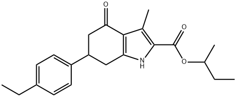 sec-butyl 6-(4-ethylphenyl)-3-methyl-4-oxo-4,5,6,7-tetrahydro-1H-indole-2-carboxylate 구조식 이미지