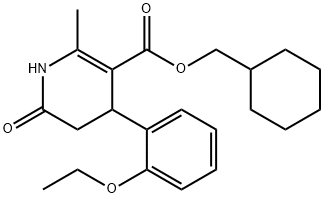 cyclohexylmethyl 4-(2-ethoxyphenyl)-2-methyl-6-oxo-1,4,5,6-tetrahydropyridine-3-carboxylate 구조식 이미지