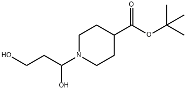 3-[4-(tert-Butoxycarbonyl)piperidin-1-yl]-3-hydroxypropano 구조식 이미지