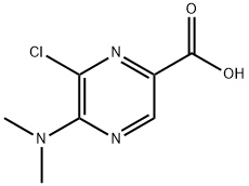 6-chloro-5-(dimethylamino)-2-Pyrazinecarboxylic acid Structure