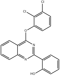 2-[4-(2,3-디클로로페녹시)-2-퀴나졸리닐]페놀 구조식 이미지