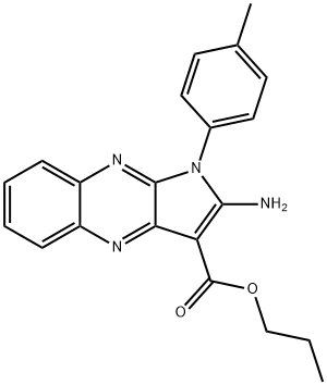 propyl 2-amino-1-(4-methylphenyl)-1H-pyrrolo[2,3-b]quinoxaline-3-carboxylate Structure