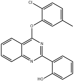 2-[4-(2-chloro-5-methylphenoxy)-2-quinazolinyl]phenol Structure