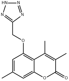 3,4,7-trimethyl-5-(1H-tetrazol-5-ylmethoxy)-2H-chromen-2-one Structure