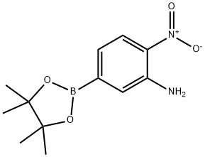 2-nitro-5-(4,4,5,5-tetramethyl-1,3,2-dioxaborolan-2-yl)aniline 구조식 이미지