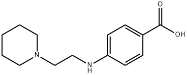 Benzoic acid,4-[[2-(1-piperidinyl)ethyl]amino]- Structure