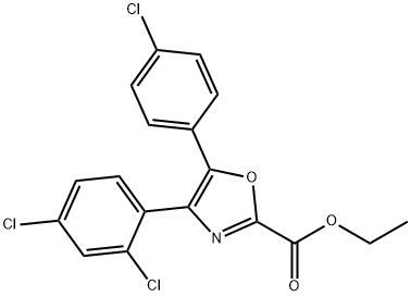 Ethyl 5-(4-chlorophenyl)-4-(2,4-dichlorophenyl)oxazole-2-carboxylate Structure