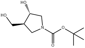 (3S,4S)-1-Boc-3-hydroxy-4-(hydroxymethyl)-pyrrolidine Structure