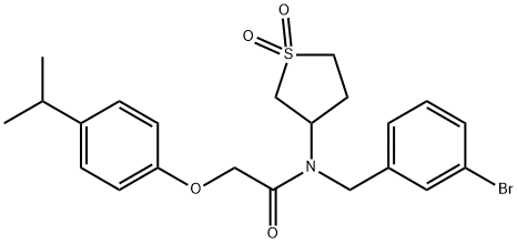 N-(3-bromobenzyl)-N-(1,1-dioxidotetrahydro-3-thienyl)-2-(4-isopropylphenoxy)acetamide Structure
