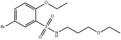 5-bromo-2-ethoxy-N-(3-ethoxypropyl)benzenesulfonamide Structure
