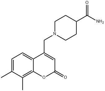 1-[(7,8-dimethyl-2-oxo-2H-chromen-4-yl)methyl]-4-piperidinecarboxamide 구조식 이미지